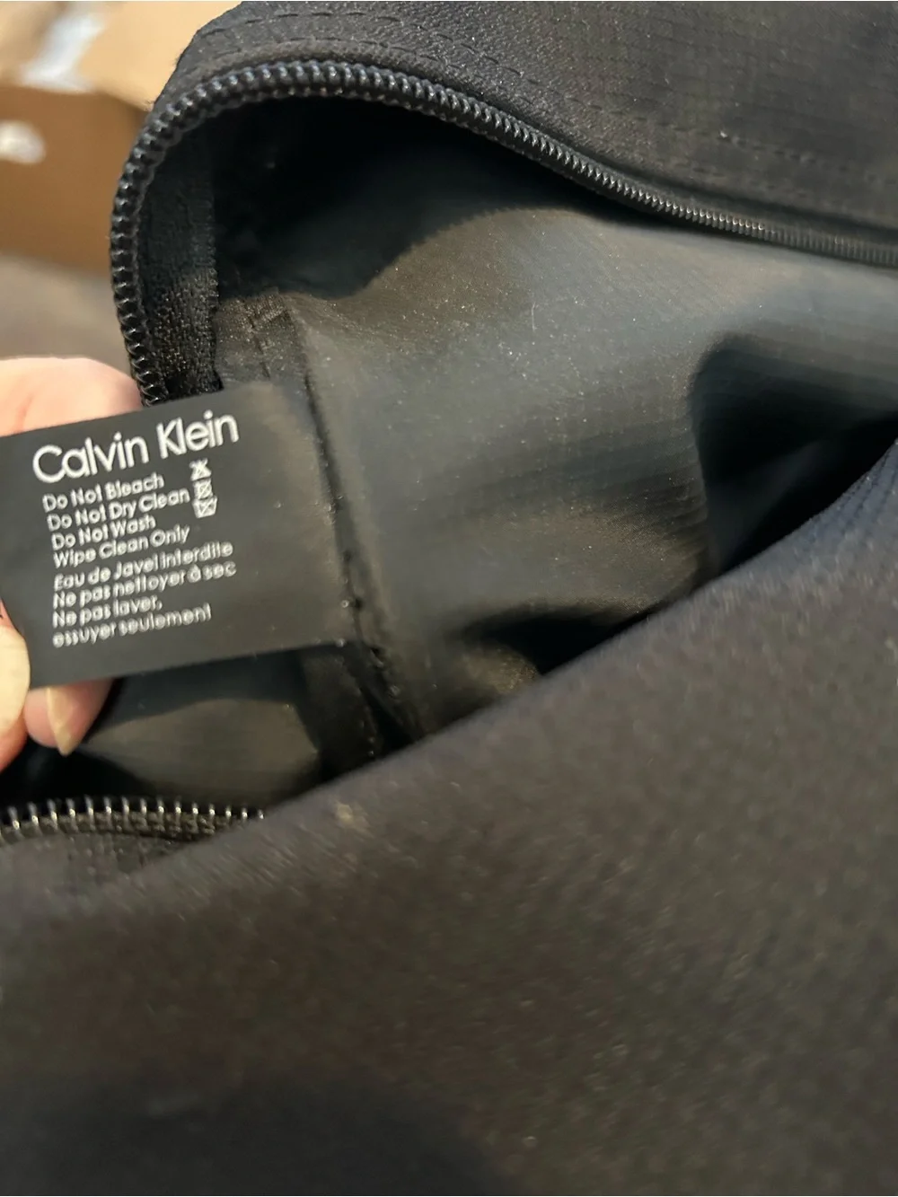 Calvin Klein Black Travel Duffel Bag with Shoulder Strap